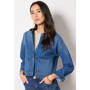 Evereve Loki Hooded Denim Jacket